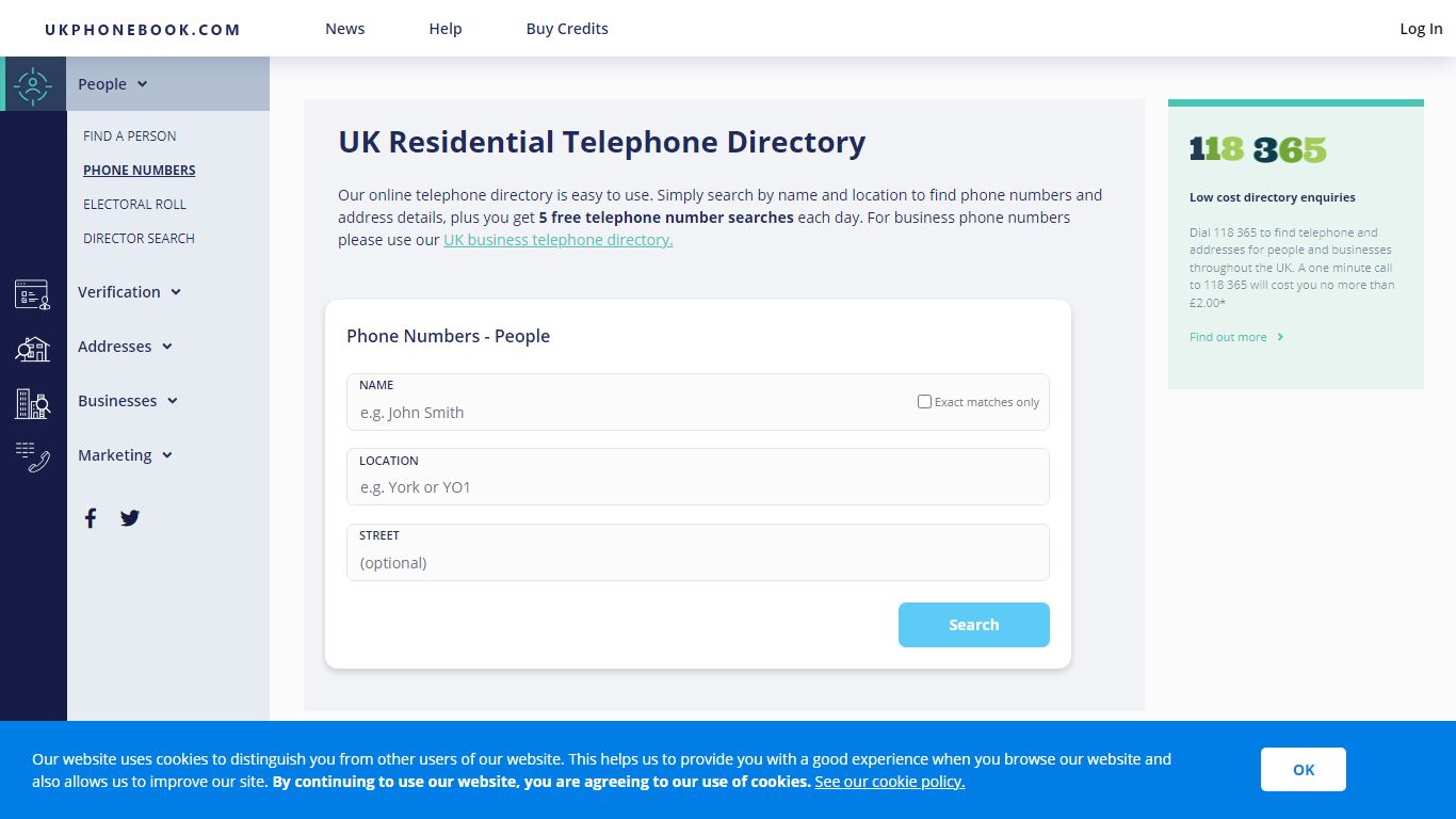 UK Residential Telephone Directory - Uk Phone Book